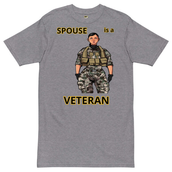 SPOUSE IS A VETERAN TOO FOWER Tee - Image 3