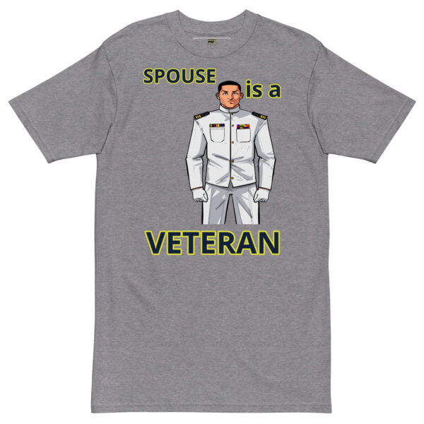 SPOUSE IS A VETERAN TOO FOWER Tee - Image 3