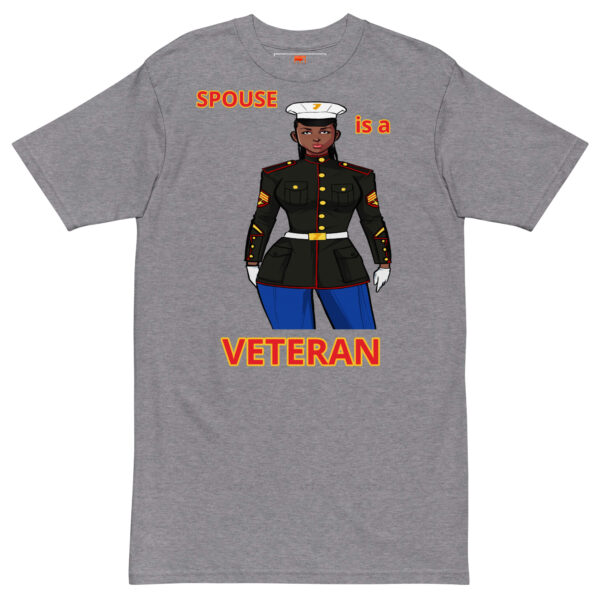 SPOUSE IS A VETERAN TOO FOWER Tee - Image 3