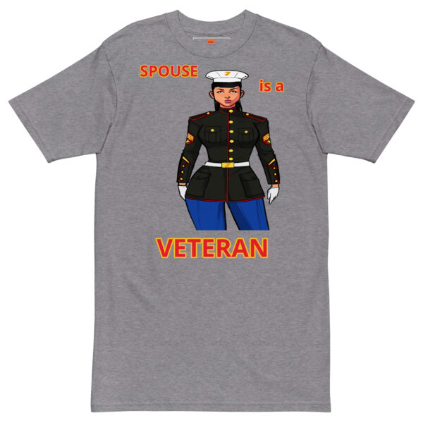 SPOUSE IS A VETERAN TOO FOWER Tee - Image 3