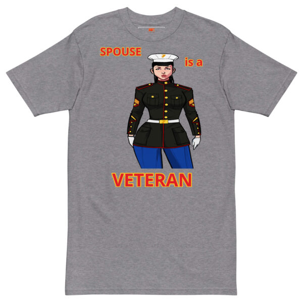 SPOUSE IS A VETERAN TOO FOWER Tee - Image 3