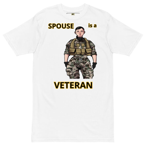 SPOUSE IS A VETERAN TOO FOWER Tee - Image 5