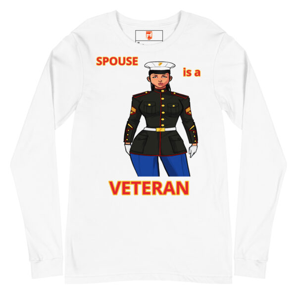 SPOUSE IS A VETERAN TOO FOWER Long Sleeve Shirt - Image 5