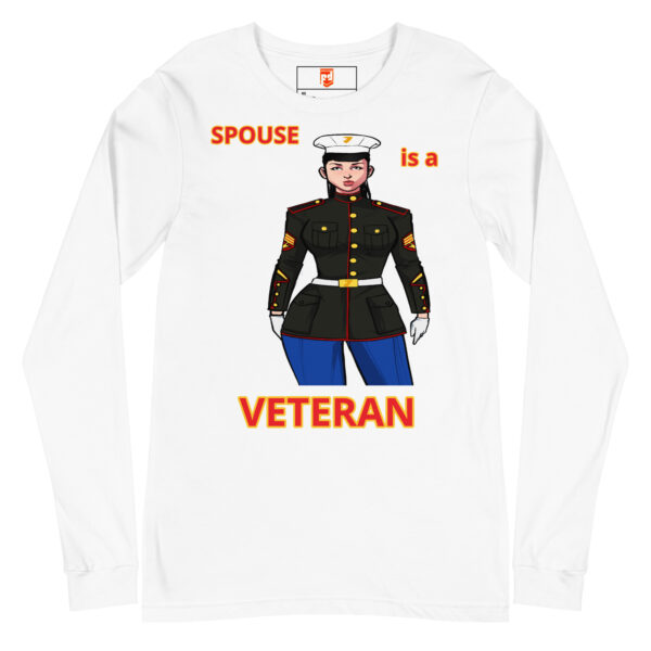 SPOUSE IS A VETERAN TOO FOWER Long Sleeve Shirt - Image 5