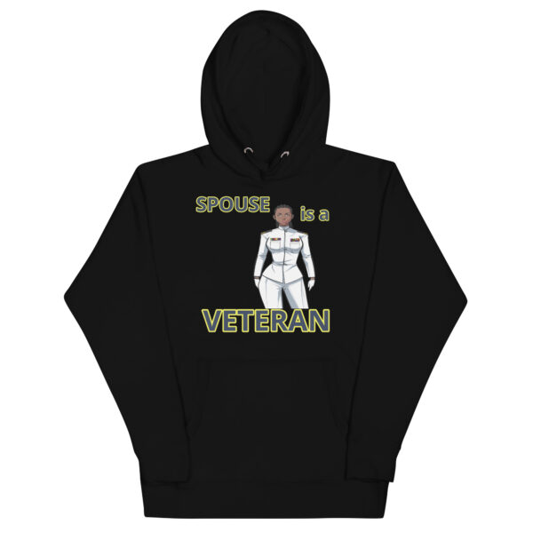 SPOUSE IS A VETERAN TOO FOWER Unisex Hoodie