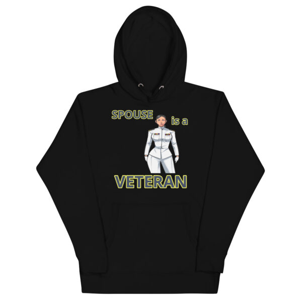 SPOUSE IS A VETERAN TOO FOWER Unisex Hoodie