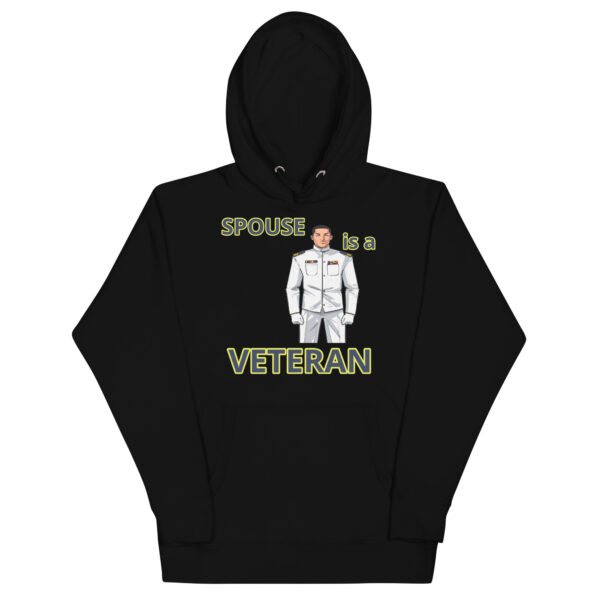 SPOUSE IS A VETERAN TOO FOWER Unisex Hoodie