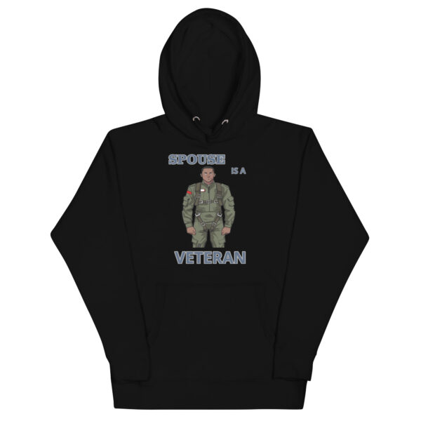 SPOUSE IS A VETERAN TOO FOWER Unisex Hoodie