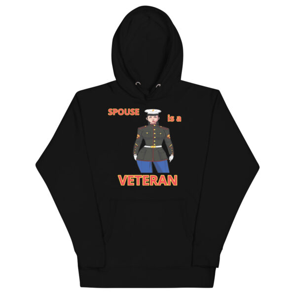 SPOUSE IS A VETERAN TOO FOWER Unisex Hoodie