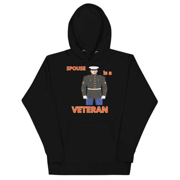 SPOUSE IS A VETERAN TOO FOWER Unisex Hoodie