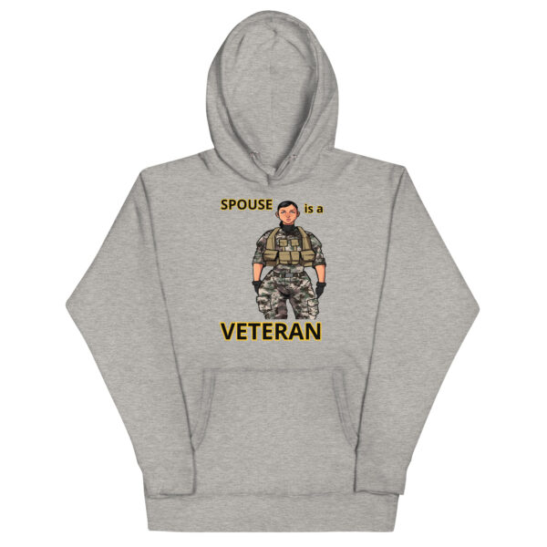 SPOUSE IS A VETERAN TOO FOWER Unisex Hoodie - Image 3