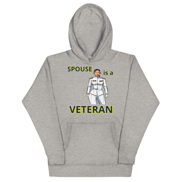 SPOUSE IS A VETERAN TOO FOWER Unisex Hoodie - Image 3