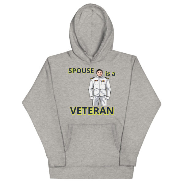 SPOUSE IS A VETERAN TOO FOWER Unisex Hoodie - Image 3