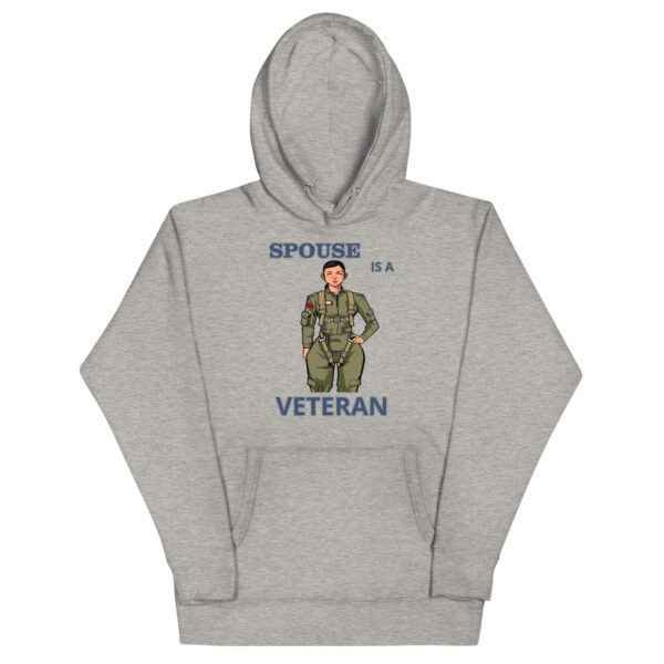 SPOUSE IS A VETERAN TOO FOWER Unisex Hoodie - Image 3