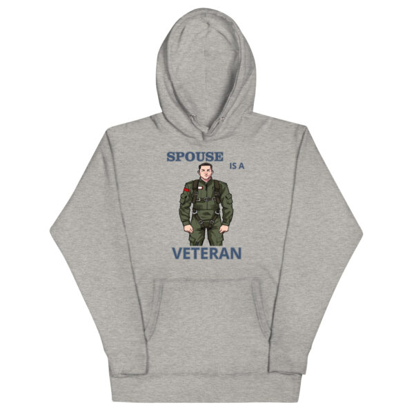 SPOUSE IS A VETERAN TOO FOWER Unisex Hoodie - Image 3