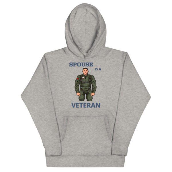 SPOUSE IS A VETERAN TOO FOWER Unisex Hoodie - Image 3