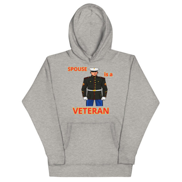 SPOUSE IS A VETERAN TOO FOWER Unisex Hoodie - Image 3