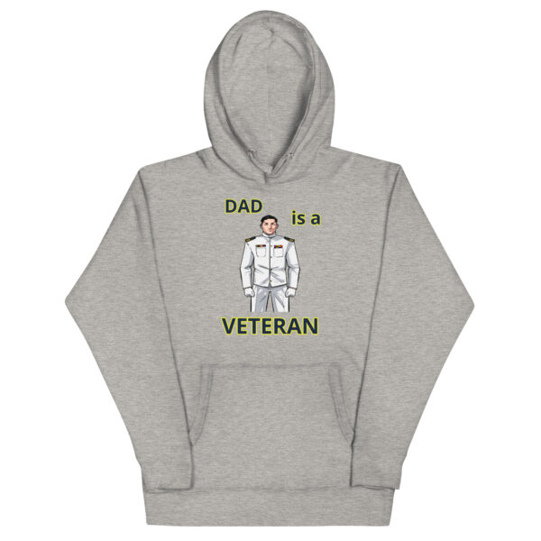 DAD IS A VETERAN TOO FOWER Unisex Hoodie - Image 3