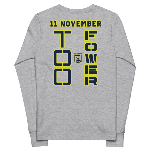 DAD IS A VETERAN TOO FOWER Youth Long Sleeve Tee - Image 4