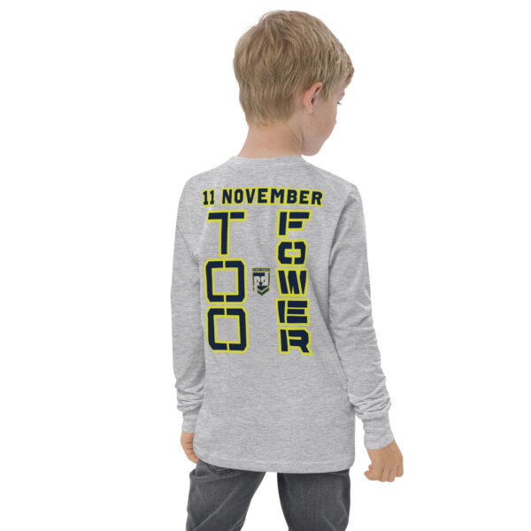 DAD IS A VETERAN TOO FOWER Youth Long Sleeve Tee - Image 8