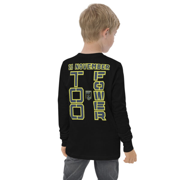 DAD IS A VETERAN TOO FOWER Youth Long Sleeve Tee - Image 4