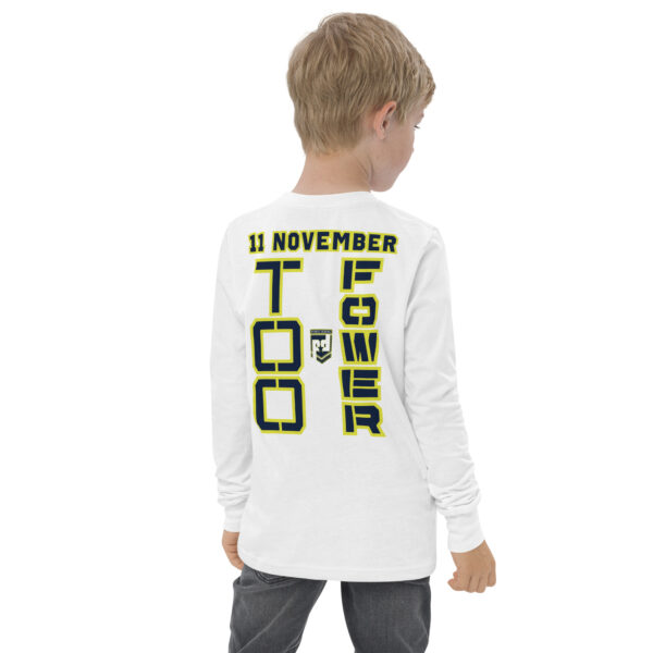 DAD IS A VETERAN TOO FOWER Youth Long Sleeve Tee - Image 12