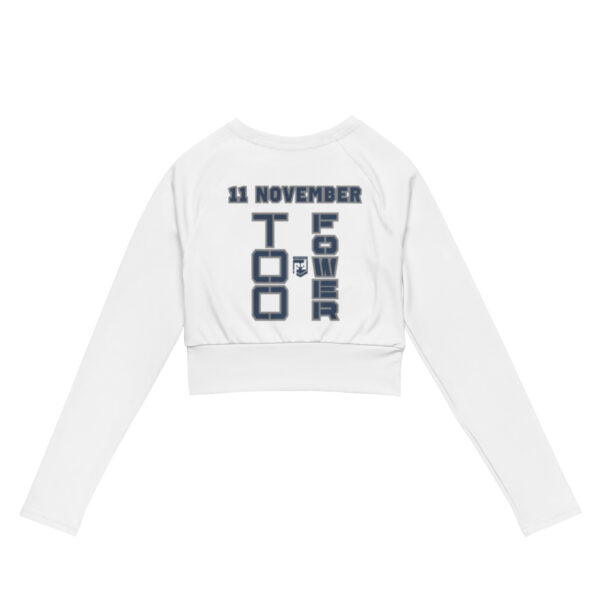 GRANDPA IS A VETERAN TOO FOWER Recycled Long-Sleeve Crop Top - Image 2