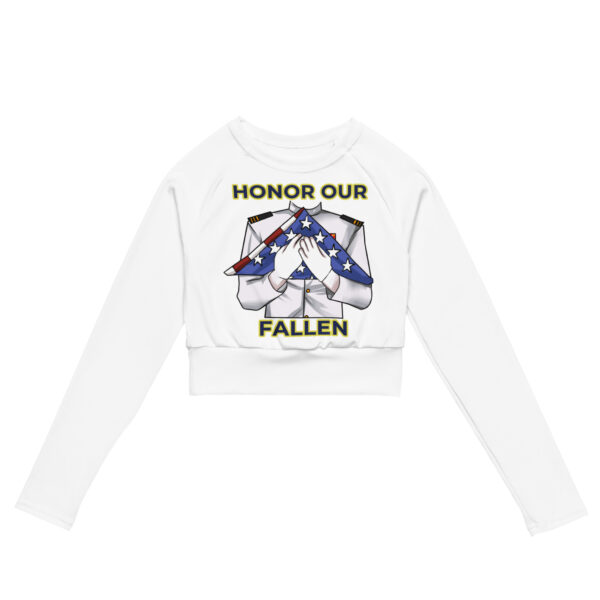 HONOR OUR FALLEN TOO FIFE Recycled Long-Sleeve Crop Top