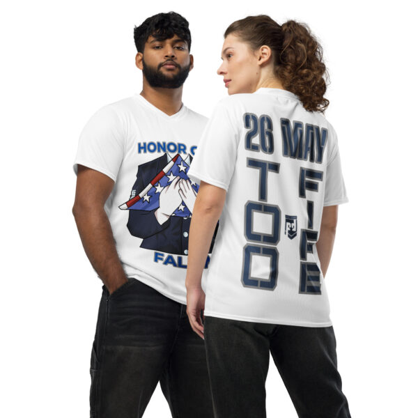 HONOR OUR FALLEN TOO FIFE Recycled Unisex Sports Jersey