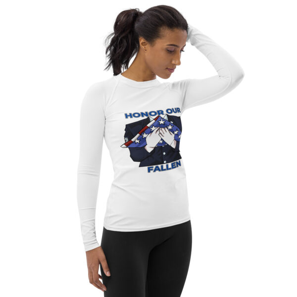 HONOR OUR FALLEN TOO FIFE Women's Rash Guard - Image 4