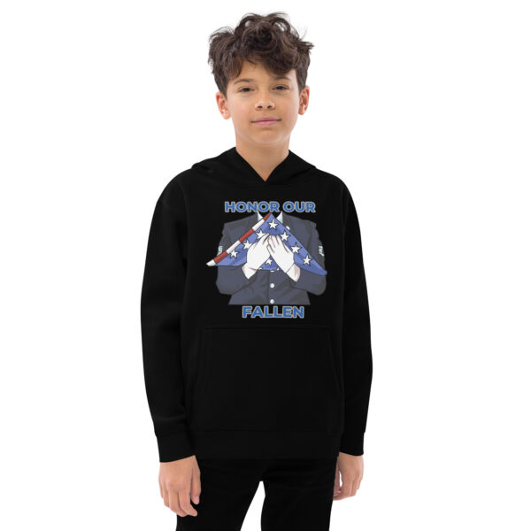 HONOR OUR FALLEN TOO FIFE Kids Fleece Hoodie