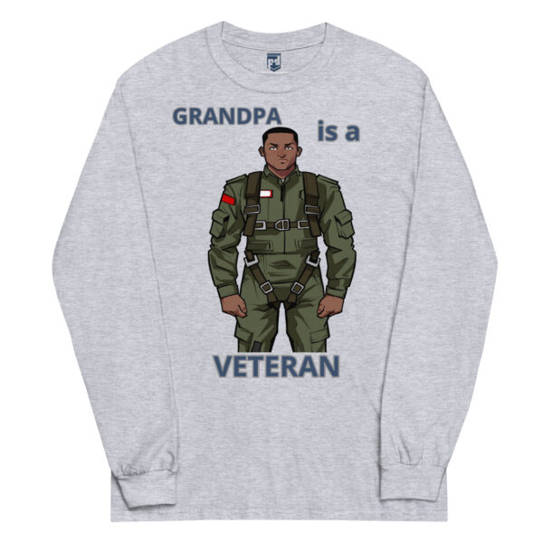 GRANDPA IS A VETERAN TOO FOWER Long Sleeve Shirt - Image 4