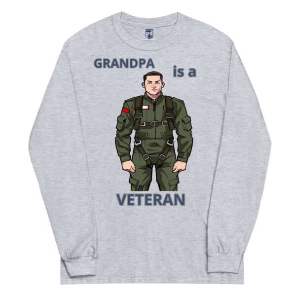 GRANDPA IS A VETERAN TOO FOWER Long Sleeve Shirt - Image 4