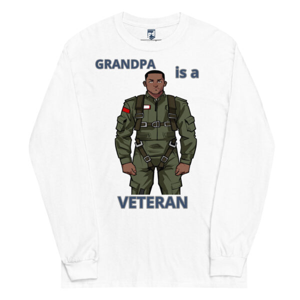 GRANDPA IS A VETERAN TOO FOWER Long Sleeve Shirt - Image 7