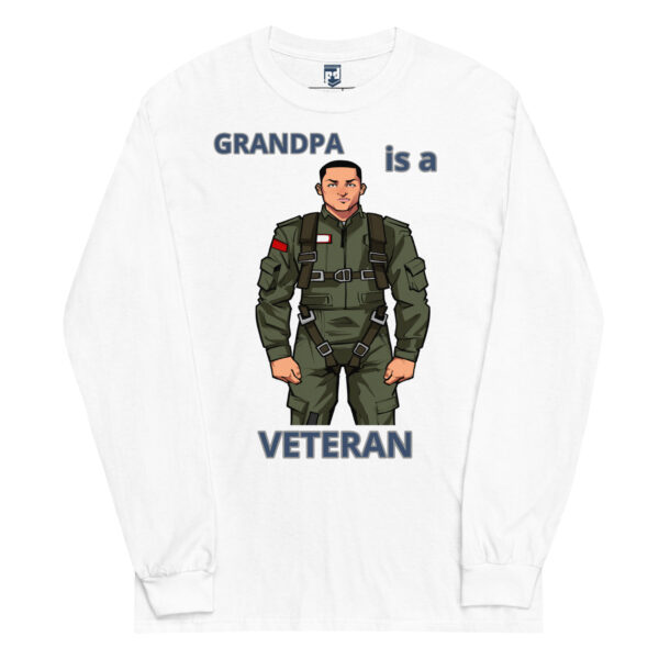 GRANDPA IS A VETERAN TOO FOWER Long Sleeve Shirt - Image 7