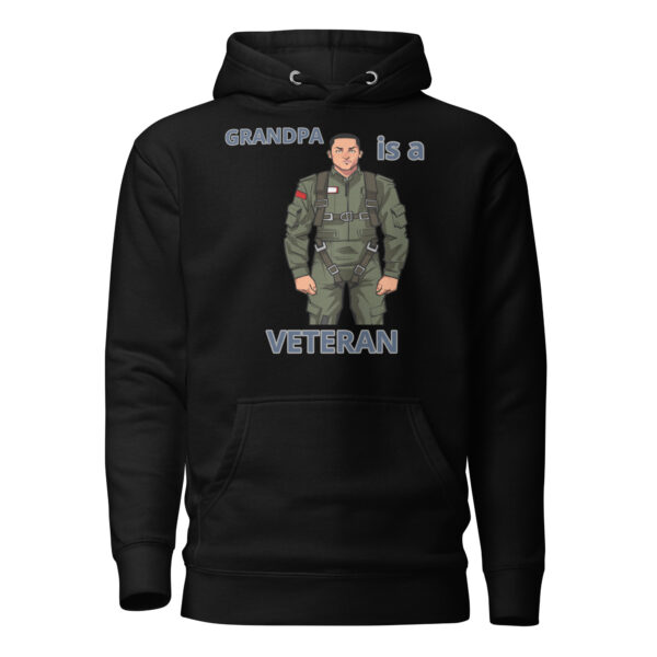 GRANDPA IS A VETERAN TOO FOWER Unisex Hoodie