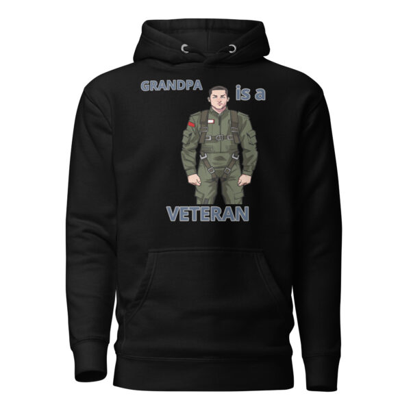 GRANDPA IS A VETERAN TOO FOWER Unisex Hoodie