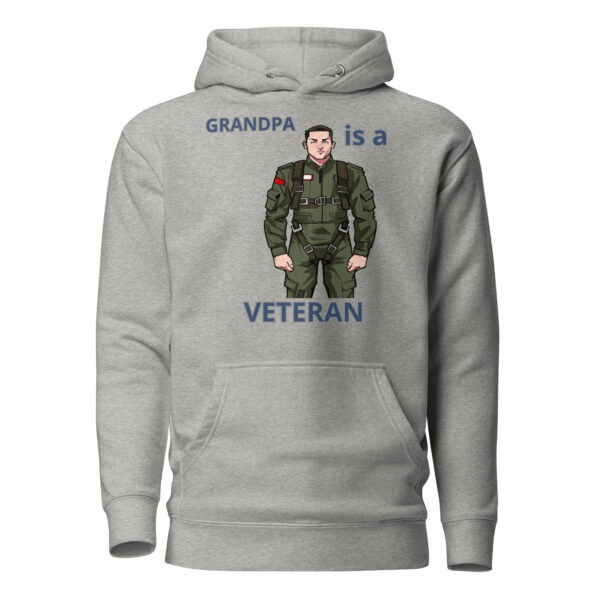 GRANDPA IS A VETERAN TOO FOWER Unisex Hoodie - Image 5