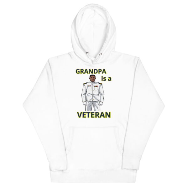 GRANDPA IS A VETERAN TOO FOWER Unisex Hoodie - Image 5