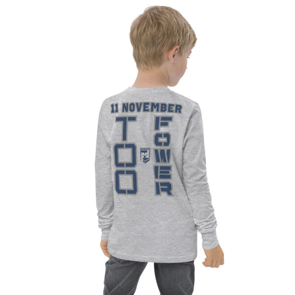 GRANDPA IS A VETERAN TOO FOWER Youth Long Sleeve Tee - Image 8