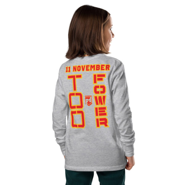 GRANDPA IS A VETERAN TOO FOWER Youth Long Sleeve Tee - Image 6