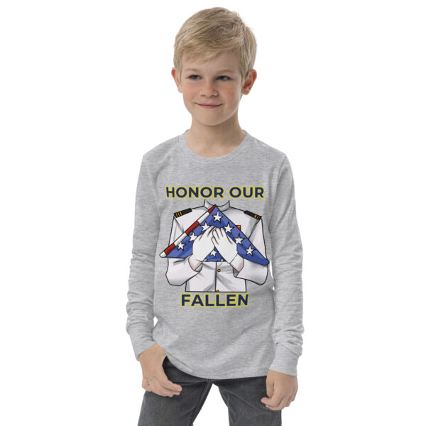 HONOR OUR FALLEN TOO FIFE Youth Long Sleeve Tee - Image 5