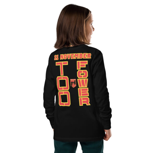 GRANDPA IS A VETERAN TOO FOWER Youth Long Sleeve Tee - Image 3