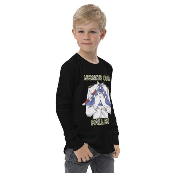 HONOR OUR FALLEN TOO FIFE Youth Long Sleeve Tee - Image 3