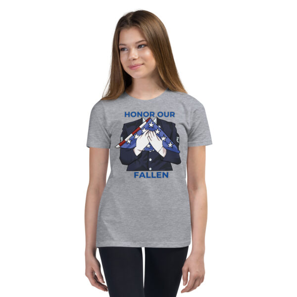 HONOR OUR FALLEN TOO FIFE Youth Short Sleeve T-Shirt - Image 3