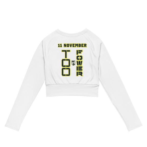 I AM A VETERAN TOO FOWER Recycled Long-Sleeve Crop Top - Image 2
