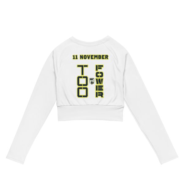 I AM A VETERAN TOO FOWER Recycled Long-Sleeve Crop Top