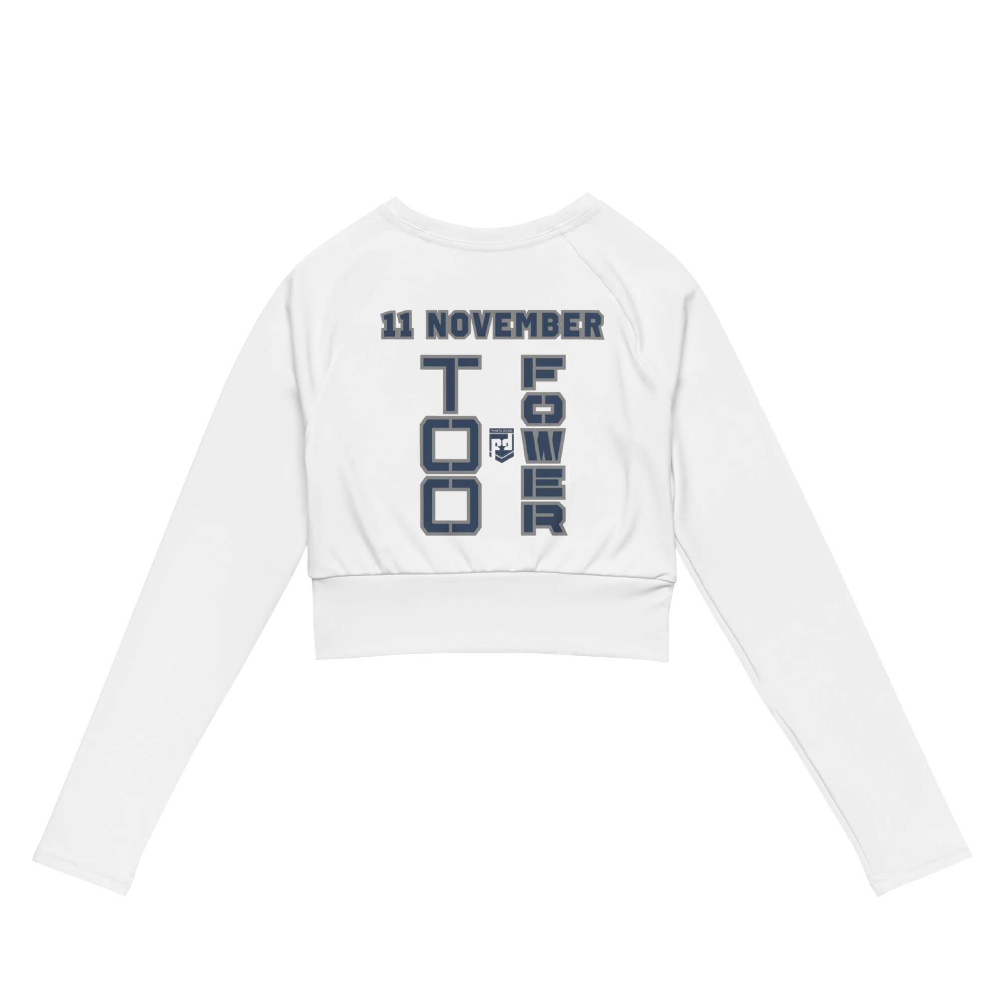 SPOUSE IS A VETERAN TOO FOWER Recycled Long-Sleeve Crop Top - Image 2