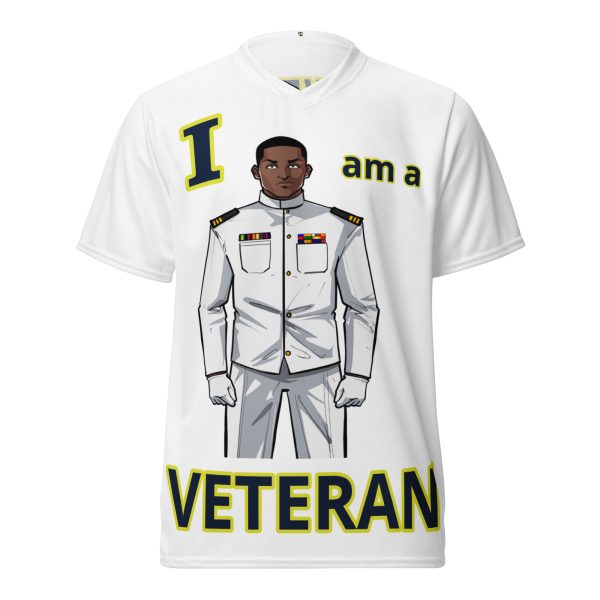 I AM A  VETERAN TOO FOWER Recycled Unisex Sports Jersey