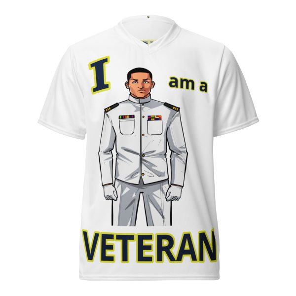 I AM A  VETERAN TOO FOWER Recycled Unisex Sports Jersey
